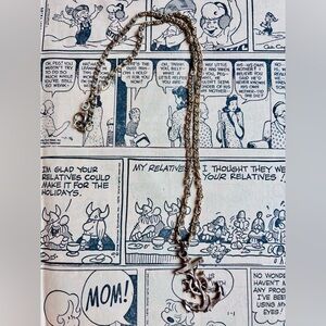 VTG 1970s Gold-Tone Jesus Anchor Pendant Necklace